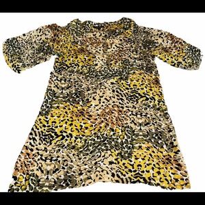 RAFAELLA WOMENS BLOUSE SHIRT SIZE SMALL GREEN BEADED